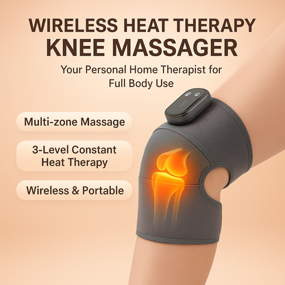 Massageador de joelho sem fio Flexa™ com calor e vibração