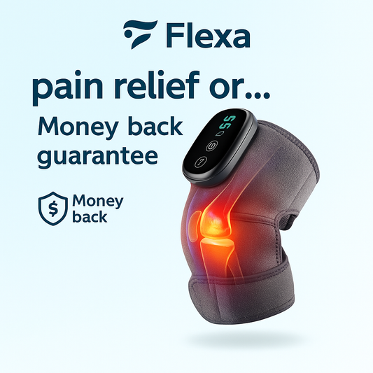 Massageador de joelho sem fio Flexa™ com calor e vibração